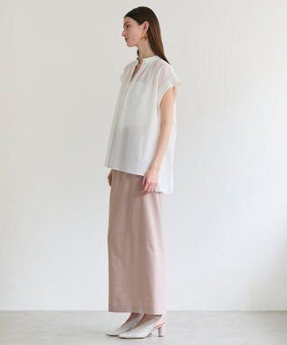 BEIGE， SPINEL / タックギャザー Iラインスカート Milk Tea