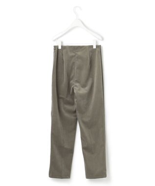 ICB 【洗える】 コーデュロイ テーパードパンツ アッシュカーキ系