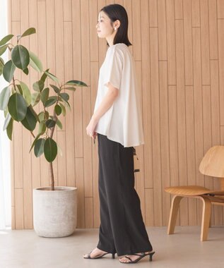 AMERICAN HOLIC 接触冷感バックフレア半袖プルオーバー Off White