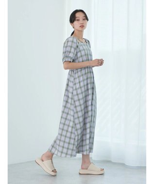 earth music&ecology ホルターネックシャーリングワンピース Lavender