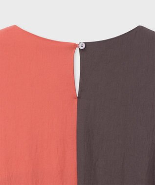 Paul Smith アセテート カラーブロック ドレス チョコレートブラウン