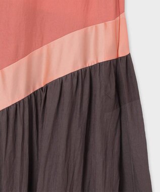 Paul Smith アセテート カラーブロック ドレス チョコレートブラウン