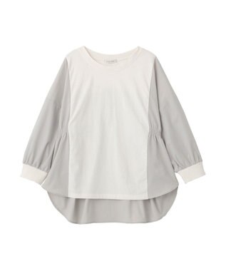 Green Parks ７分袖サイドシャーリングドッキングプルオーバ