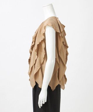 23区 【GOLD LABEL】シアーシルク ブラウス キャメル系