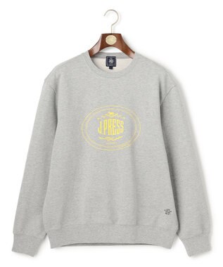 J.PRESS MEN 【J.PRESS ORIGINALS】【UNISEX】Supima Recycle French Terry Orval Logo Sweat Shirt ライトグレー系