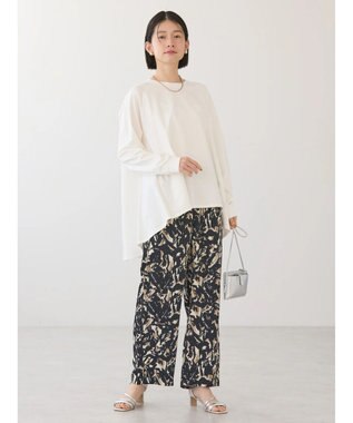 AMERICAN HOLIC バックフレアミニ裏毛チュニック Off White