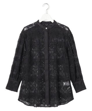  【GOLD LABEL】モチーフレース シャツ ブラウス