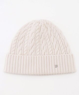 J.PRESS LADIES 【洗える】EIGER CORD ALAN ニットキャップ ホワイト系