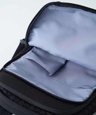 MIYABIYA LAQUOH【撥水加工】篭目エンボスボンディングリュック ブラック