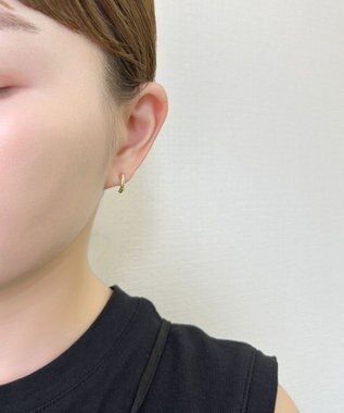 Phoebe 【金属アレルギー対応】テクスチャードスパークビジューピアス/ニッケルフリー ゴールド ゴールド