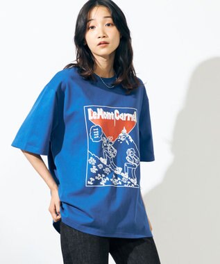 SHARE PARK MENS 【UNISEX】UVカット アートコラボTシャツ〈HIKING〉 ブルー