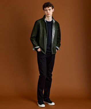 JOSEPH ABBOUD 【オーガニックコットン使用・好評につき長袖登場！】JOE COTTONサッカーTシャツ ブラック系