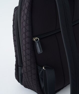 MIYABIYA LAQUOH【撥水加工】篭目エンボスボンディングリュック ブラック