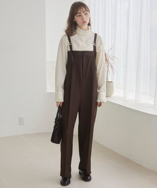 WEGO 【ANGIE VINTAGE】ベアオールインワン ブラウン