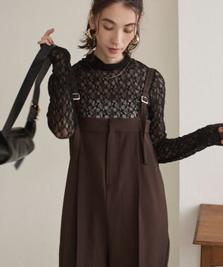 WEGO 【ANGIE VINTAGE】ベアオールインワン ブラウン