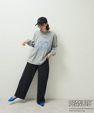 Green Parks ■PEANUTS ミュージカルノート ロンTEE Gray