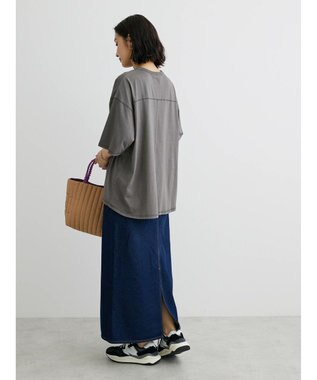 Green Parks ５分袖ピグメントロゴプルオーバー Gray