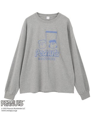 Green Parks ■PEANUTS ミュージカルノート ロンTEE Gray