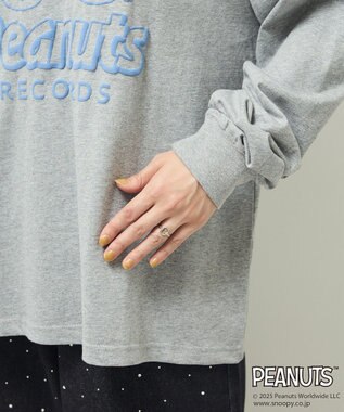 Green Parks ■PEANUTS ミュージカルノート ロンTEE Gray