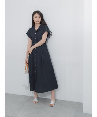 Te chichi 綿サッカーワンピース ネイビー