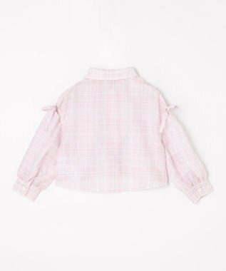 ANY KIDS シアーチェックシャツ ピンク