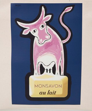 TOPKAPI 【Breath TOPKAPI】サヴィニャック × Breath TOPKAPI アート プリント フラット オーガニックキャンバス トート バッグ ネイビー