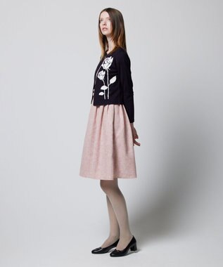 TOCCA 【洗える！】PRESENT ROSE カーディガン ネイビー系
