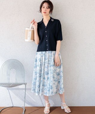 組曲 L 【先行予約・WEB限定】ポップコーンアーガイルスキッパー ニット ネイビー系