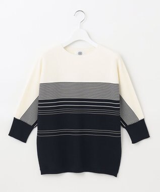 J.PRESS LADIES 【洗える】 ガータードルマンWG ニット ネイビー系1