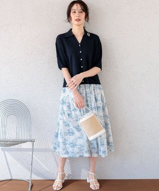 組曲 L 【先行予約・WEB限定】ポップコーンアーガイルスキッパー ニット ネイビー系