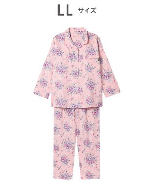 WACOAL パジャマ 長袖 長ズボン 綿100%(本体) サテン ミントン レディース NDX540 /ワコール