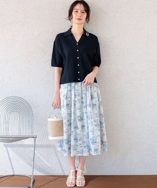 組曲 L 【先行予約・WEB限定】ポップコーンアーガイルスキッパー ニット ネイビー系