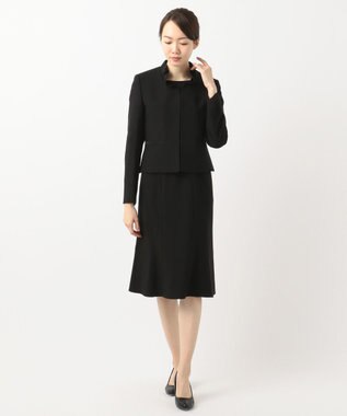 自由区 FORMAL 【襟華やか】エレガント ジャケット＋ワンピース ブラック系