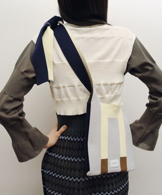 TRICOTE 【アレンジ自在】　配色アレンジノットバッグ 32BLUE
