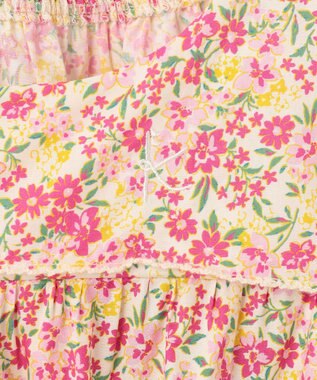 組曲 KIDS 【110-140㎝】リンドウプリント ワンピース ローズ系5