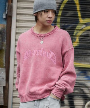 WEGO ブリーチニットグラフィックプルオーバー