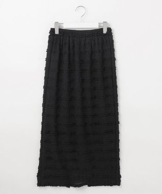 Feroux 【洗える】カットフリルＩラインスカート ブラック系