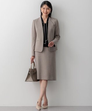 23区 S 【洗える】ウーステッドウール ボウタイ ニット ブラック系