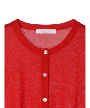 Green Parks 推しニット　クルーネックカーディガン Red