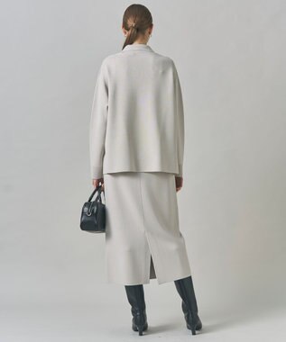 ICB 【洗える】 シンセティックダブルフェイス ニットタイトスカート トープ系