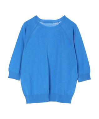 AMERICAN HOLIC ＵＶカットラグラン５分袖ニットプルオーバー Blue