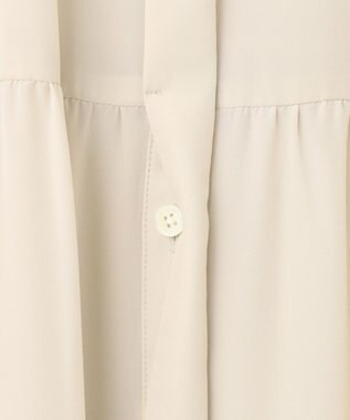 自由区 L シルキータッチティアード ドレス エクリュ