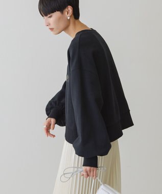 AMERICAN HOLIC チェーン刺繍スウェット Black