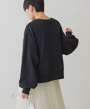 AMERICAN HOLIC チェーン刺繍スウェット Black