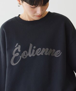 AMERICAN HOLIC チェーン刺繍スウェット Black