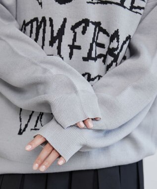 WEGO グラフィックニットBIGプルオーバー 柄22