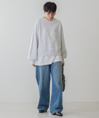 AMERICAN HOLIC チェーン刺繍スウェット Oatmeal