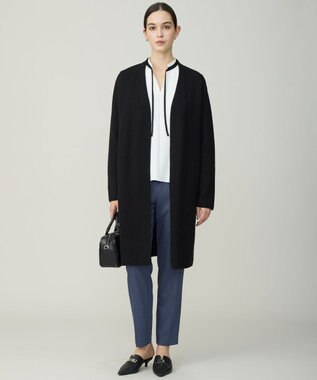 ICB L 【CLASSY.掲載・裏起毛】 ウォームサテン スティックパンツ ブルーグレー系