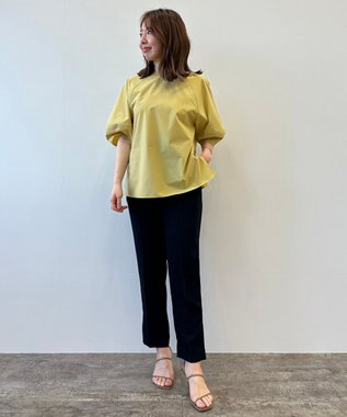 UNFILO 【ストレッチ/軽量/シワになりにくい/撥水】MOVE TEX ブラウス イエロー