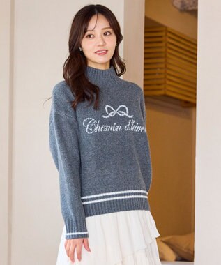 Feroux レタードハイネック プルオーバー グレー系